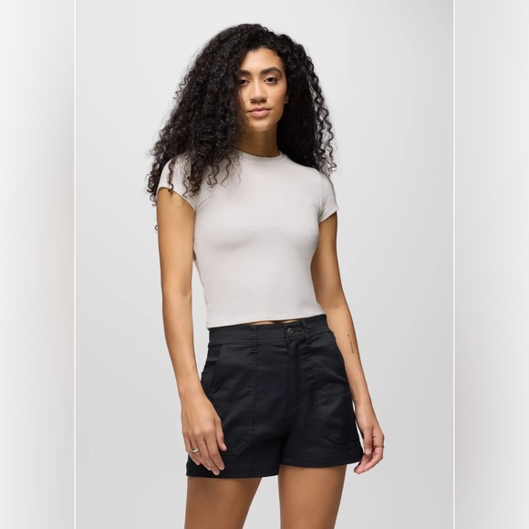 PrAna Lotus Short Sleeve Tee - Soft White BNWT - Picture 1 of 5